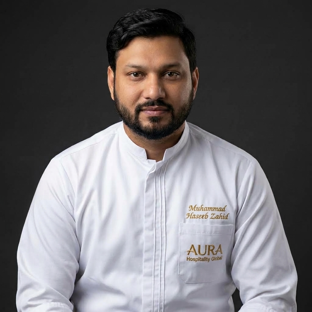 Chef Muhammad Haseeb Zahid, founder and executive consultant of Aura Hospitality Global